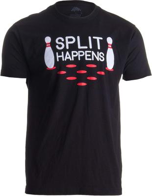 Bowling Split Happens Funny Graphic T-shirt