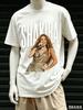 Camiseta Oversize Estampada Shakira Algodón Premium Amigable con la Piel Cuello Redondo Manga Corta Top Oversize Unisex Alta Calidad Clásico