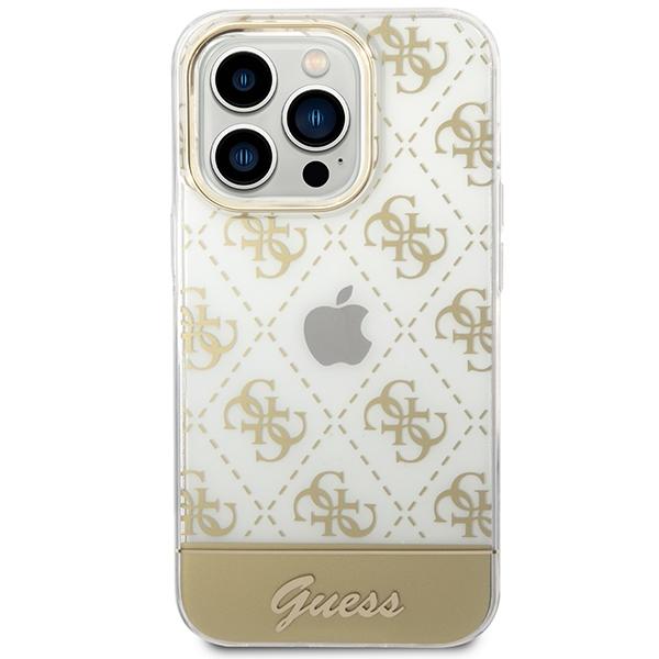 Guess Guhcp14Lhg4Mhg Iphone 14 Pro6,1 Złoty/Gold Hardcase 4G Pattern Script