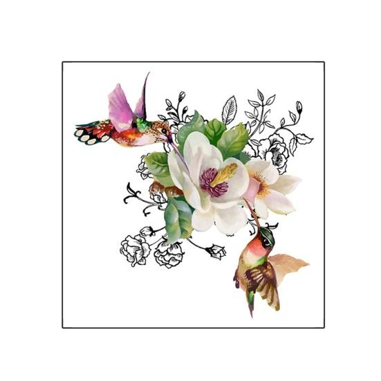 Flower Bird Toilet Sticker Waterproof Removable Self-adhesive PVC Living Room Bathroom Wall Art Floral Animal Toilet Seat Lid Decoration Decal
