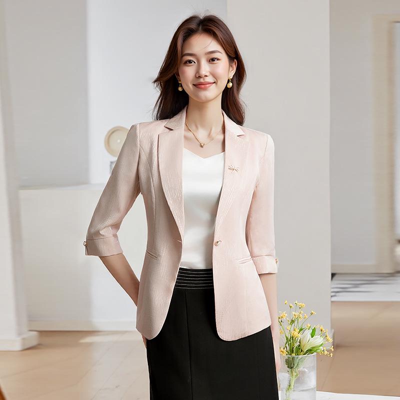 

Women s Spring Apricot Blazer - Lightweight, Stylish & Trendy for 2025 Large