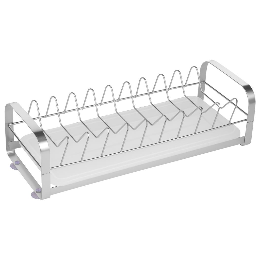 Kitchen Drying Rack Small Dish Drying Rack Stainless Steel Small Bowl Drainer Compact Kitchen Counter Dish Drainer with Tray