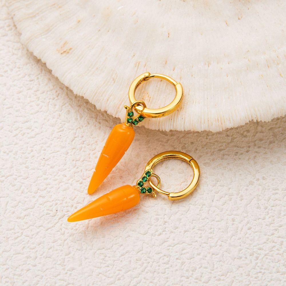 Jewelry Accessories Fruit and Vegetable Earrings Lip Starfish Charms Ear Buckle Alloy Dripping Oil Enamel Hoop Earrings Girls