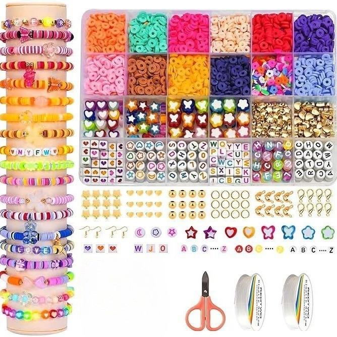 Soft Pottery Millet Beads Letter Beads Fruit Soft Pottery Loose Beads Spacer Beads Bracelet Necklace Diy Set