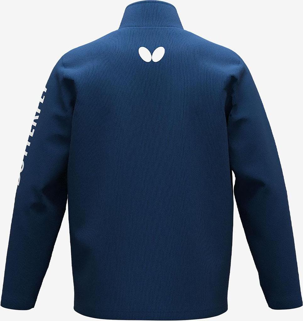 Butterfly Wiser Table Tennis Jacket Stretch Jersey Dark Blue Size S 47460 - Polyester 100% Unisex Sportswear