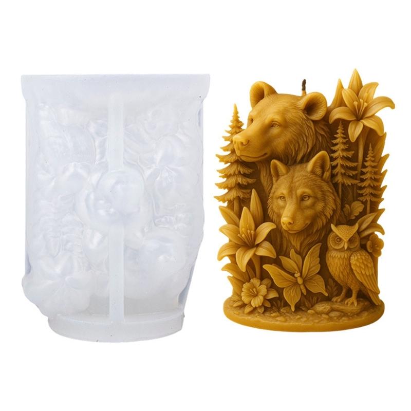 Adorable Bear Shaped Silicone Candle Molds Multipurpose Silicone Mould for Resin Casting Handmade Candle Soap Chocolate
