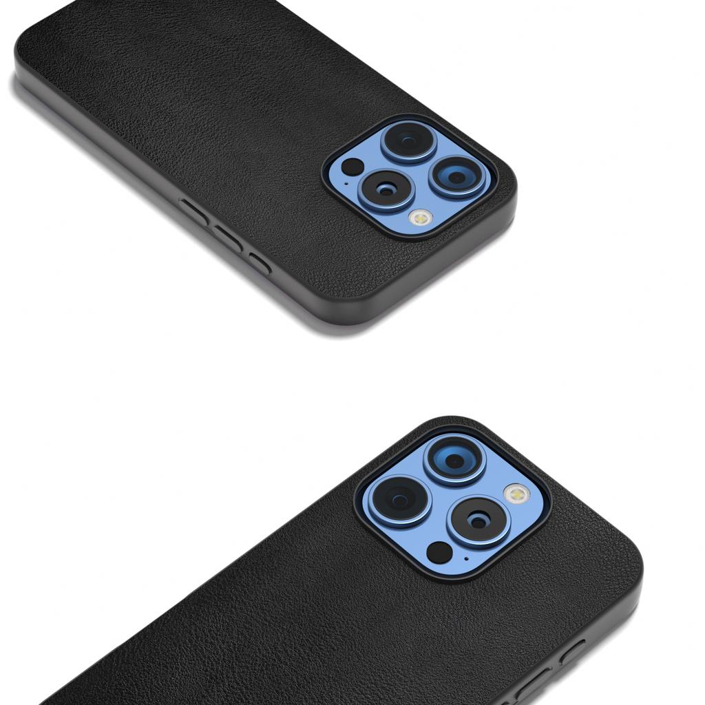 For iPhone 16 Pro Max Case PU Leather Coated TPU+PC Hybrid Phone Cover