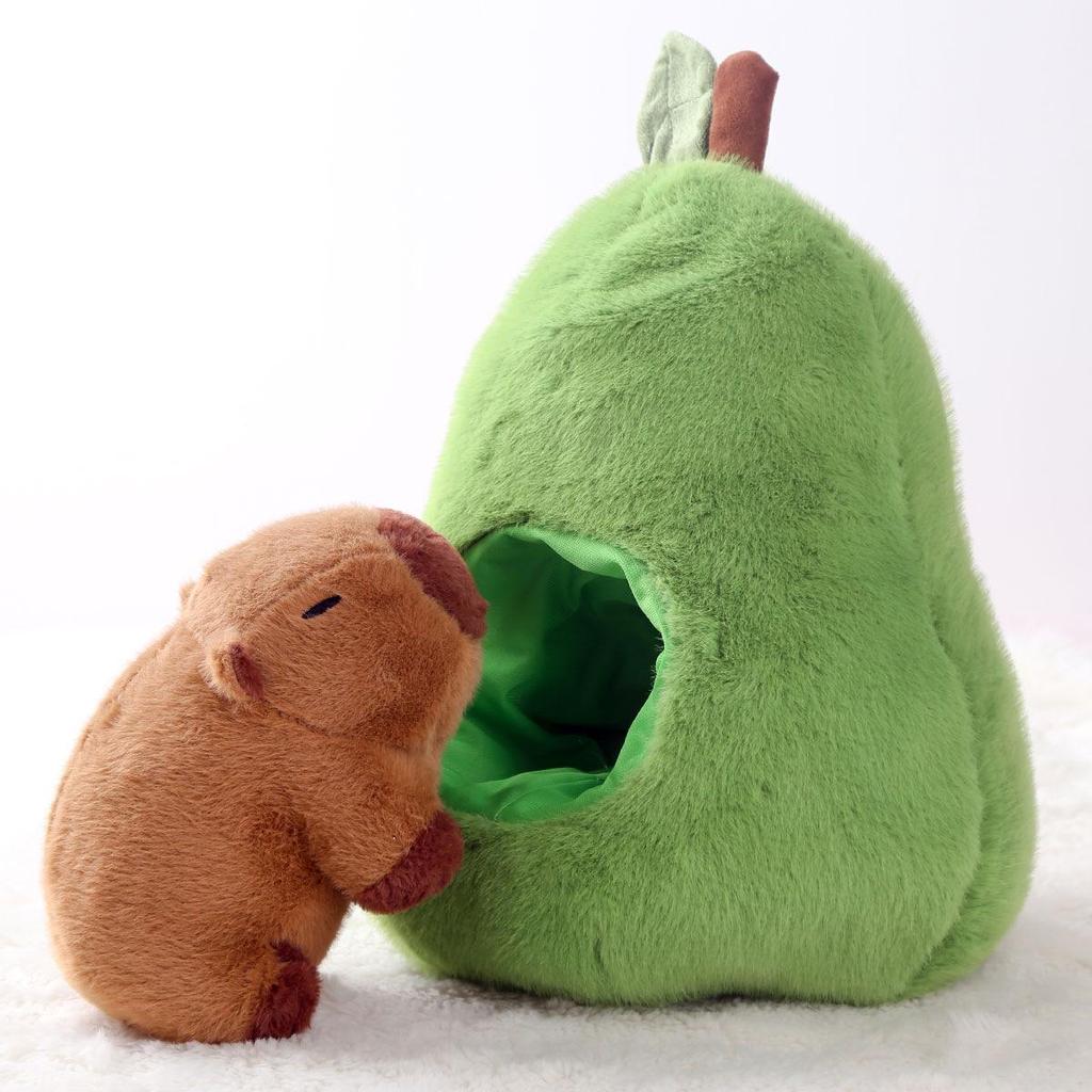 Capybara Avocado Plush Doll - Children's Comfort Toy & Rag Doll, Perfect Birthday Gift