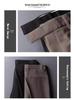 Men's Coffee-Colored Slim-Fit Suit Trousers – British Style, Formal Business Wear for Spring and Autumn