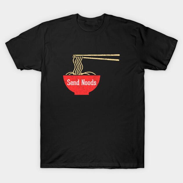 Asian Size Men Black Print T-shirt Send Noods No-Cut Print Cotton Tshirt 4XL чёрный