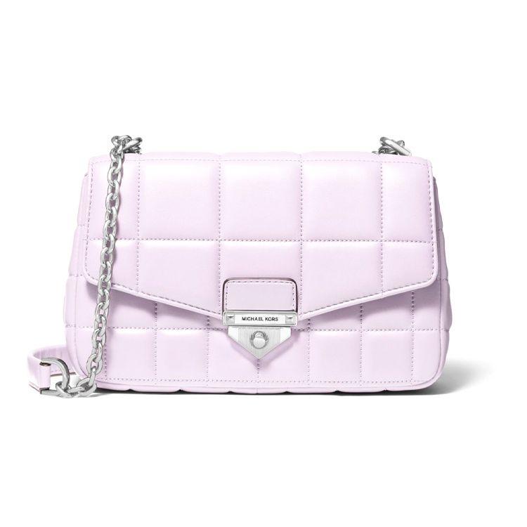 

Michael Kors MK Soho Solid Color Quilted Flap Chain Leather Crossbody Shoulder Bag Large Women Bags Light-Purple 30F0S1SL3L-LVNDR-MIST Basic Set (Bag+Dust Bag)