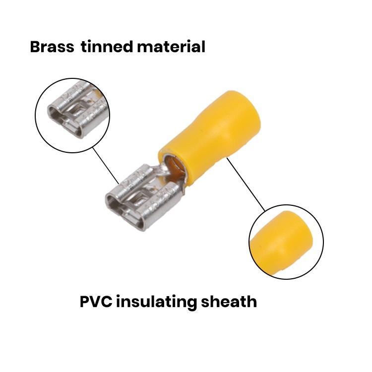 FDD Female Insulated Electric Wire Splicing Joiner Cable Crimp Terminals Butt Connector Cable Lug