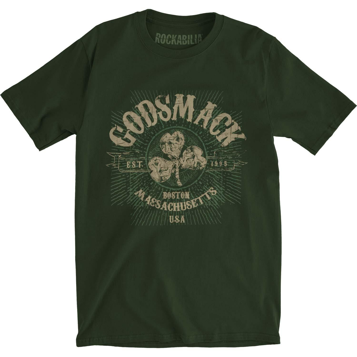 Men s Godsmack Celtic Slim Fit T-shirt Small Green 3XL
