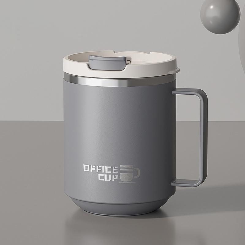 500ml Insulated Coffee Mug 304 Stainless Steel Double Wall Milk Cup WIth Handle Leak-proof Drinking Bottle Drinkware for Student