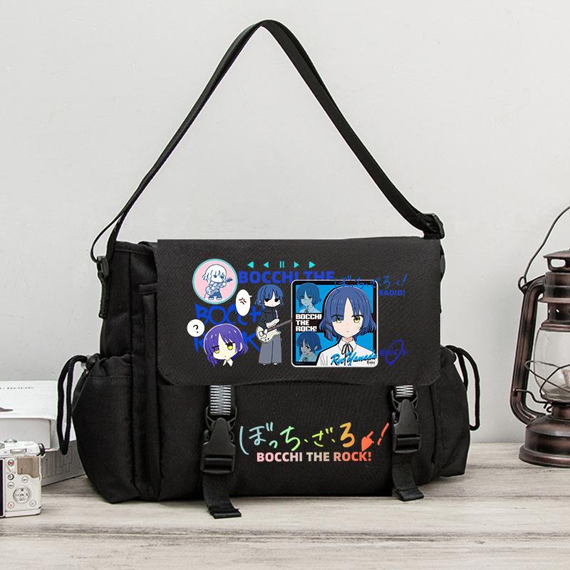 Lonely Rock Joint Oblique Span Schoolbag Two-Dimensional Junior High School Student Tutoring Bag Canvas Bag Student Animation Shoulder Backpack