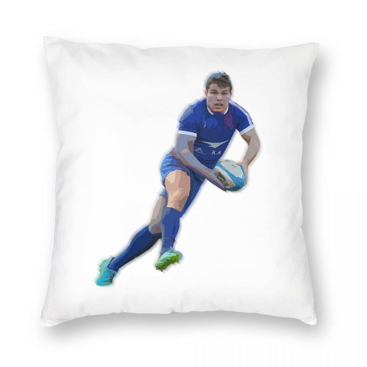 Antoine Dupont Pillowcase Polyester Linen Velvet Printed Zip Decorative Sofa Cushion Cover 30x30cm