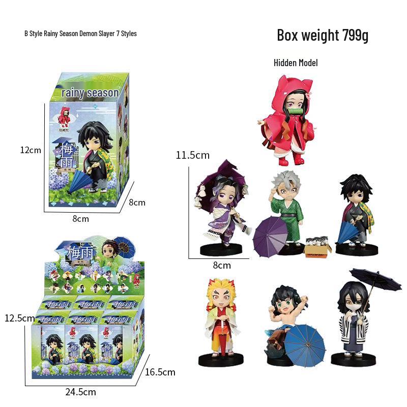 Q-Version Demon Slayer Geburtsblumen Figuren: Tanjiro & Nezuko Anime-Modelle