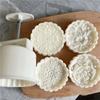 150g/200g Flower Shape Pastry Moulds Mooncake Mold Mooncake Mould Hand Pressure Tool Plastic Material Baking Accessories