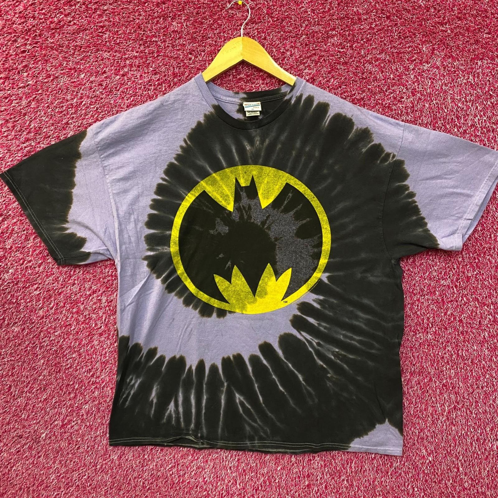 DC Batman Logo Graphic Design Tie Dye T-Shirt XL S