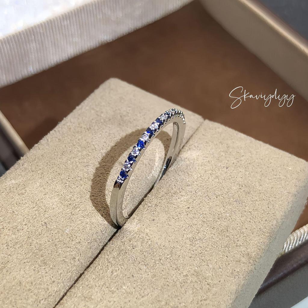 Anello in Oro Rosa con Zaffiri e Diamanti Intarsiati - Stile Europeo & Americano