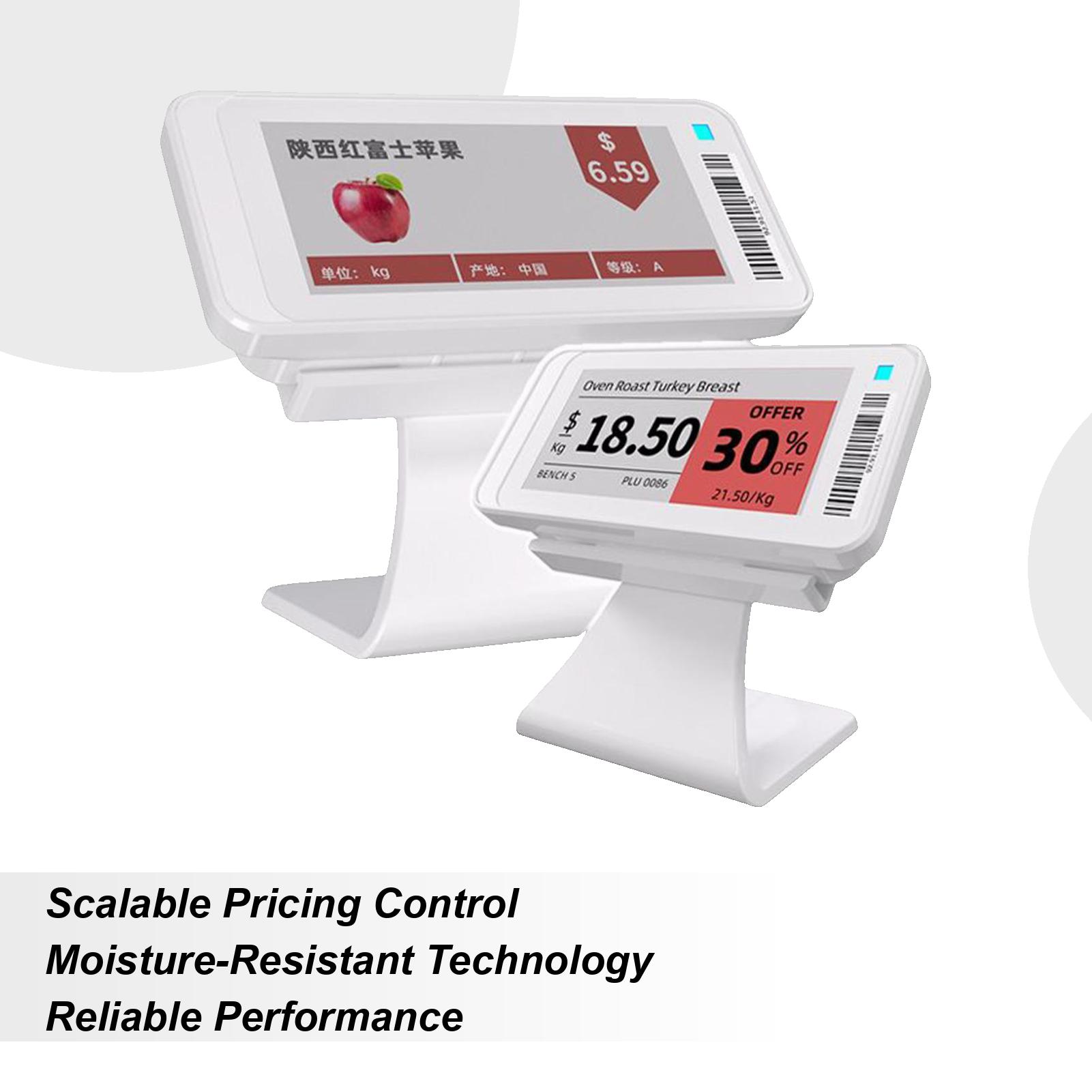 Wireless E Ink Tag Wireless Magnetic Electric Smart Control Signages Editable E-paper Screen For Offices Restaurant Indoor