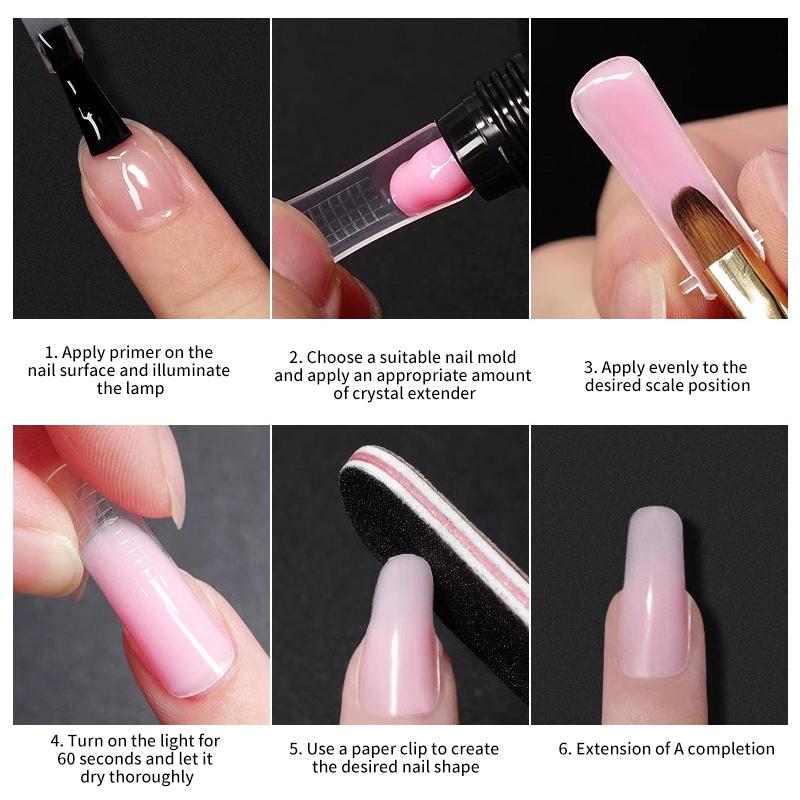 Matte Quick Building Nail Mold Tip Full Cover Dual Forms Nails Poly Nail Gel Extension Upper Mold Top False Tips Manicure Tools