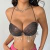 Rhinestone Bra-Style Inner Wear Super Flash Vest Minicoat Nightclub Disco Inner Wear Sexy Bikini Vest Sling