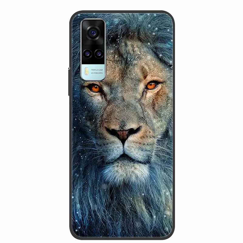 For Vivo Y53s 4G Case Animals Soft Silicone TPU Phone Back Cover Case for Vivo Y31 2021 Funda for Vivo Y53 s Y 31 Luxury Coque