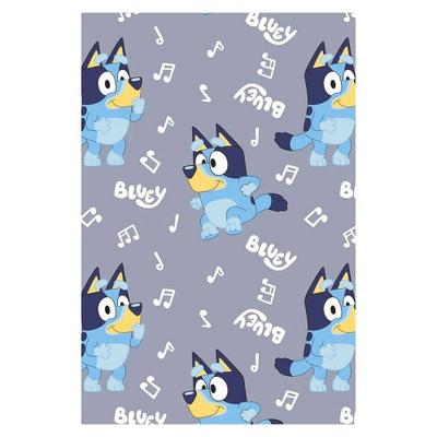 Bluey Childrens/Kids Fleece Music Notes Supersoft Blanket