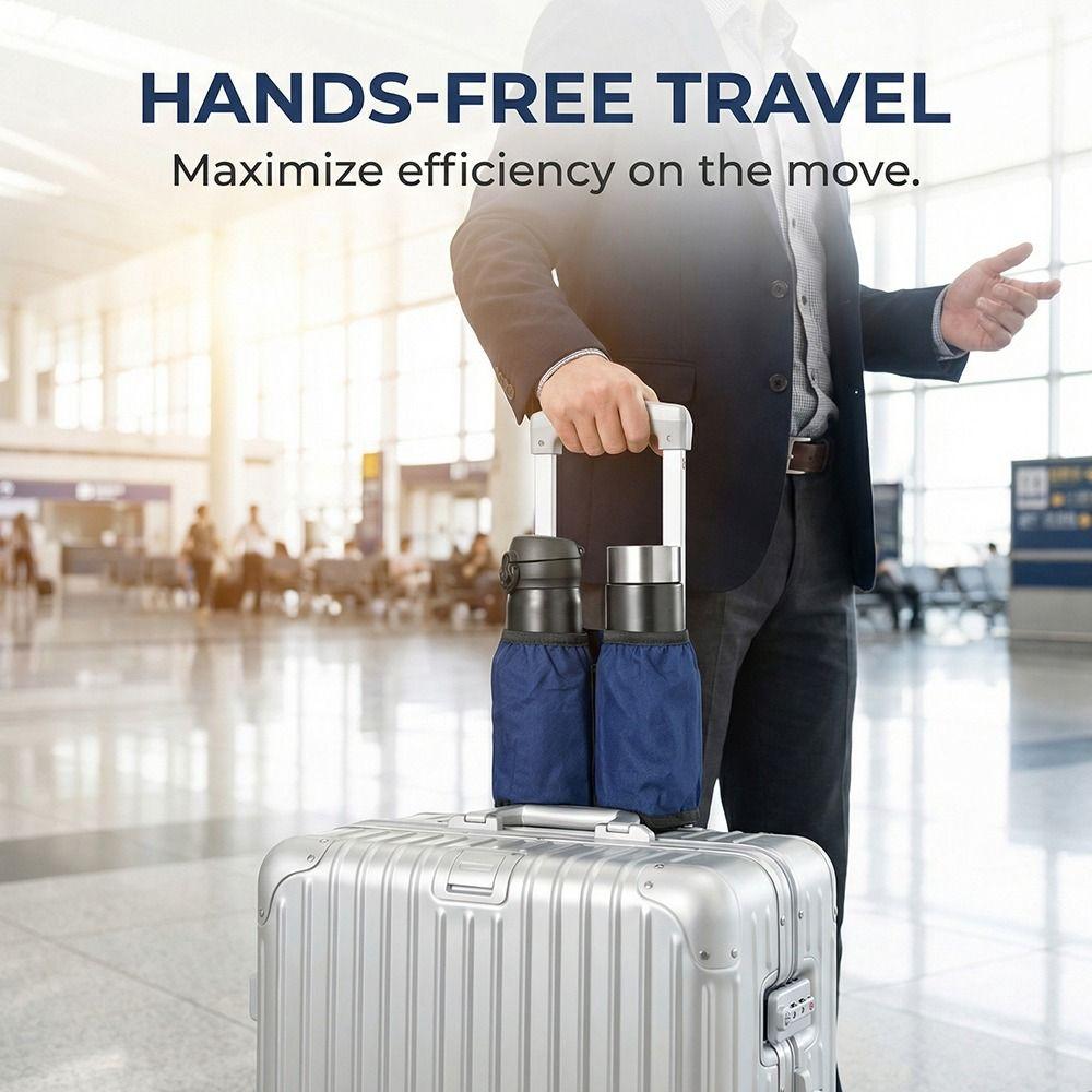 Portable Storage Suitcase Drink Bag Fits All Handles Travel Drink Carrier Trolley Cases