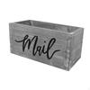 Wood Mail Box Storage Holder Letter Desk Organizer Rustic Basket Tabletop Mailbox for Home