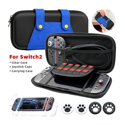 Hard Shell Travel Carrying Case for Switch 2 Compatible Console with Game Card Slots