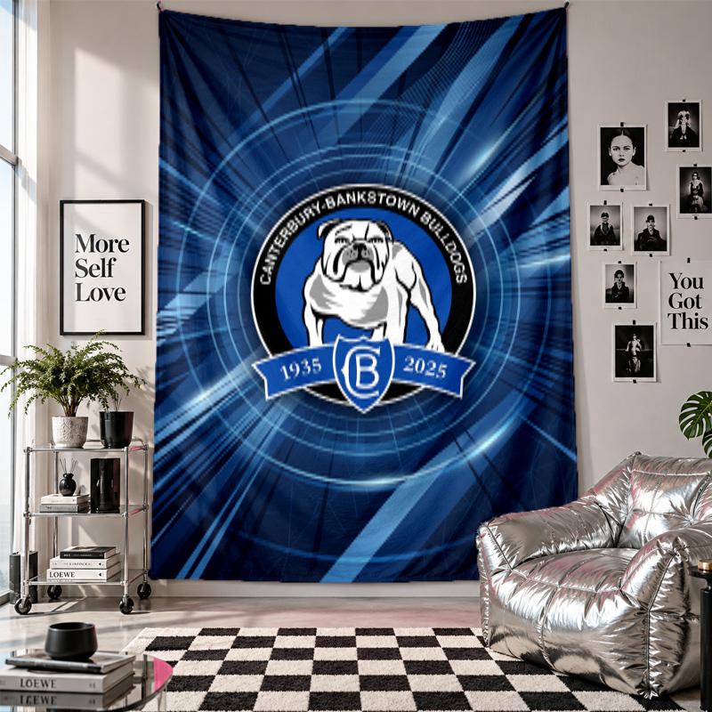 Canterbury-Bankstown Bulldogs Wall Tapestry Home Decor Wall Hanging Cloth for Bedroom Living Room Background