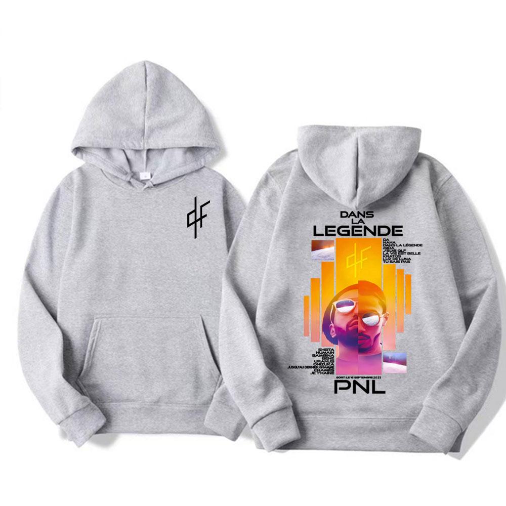 French Rapper Le Monde Chico PNL Album Cover Hoodies Men's Clothing High Quality Fleece Sweatshirts Fashion Hip Hop Retro Hoodie