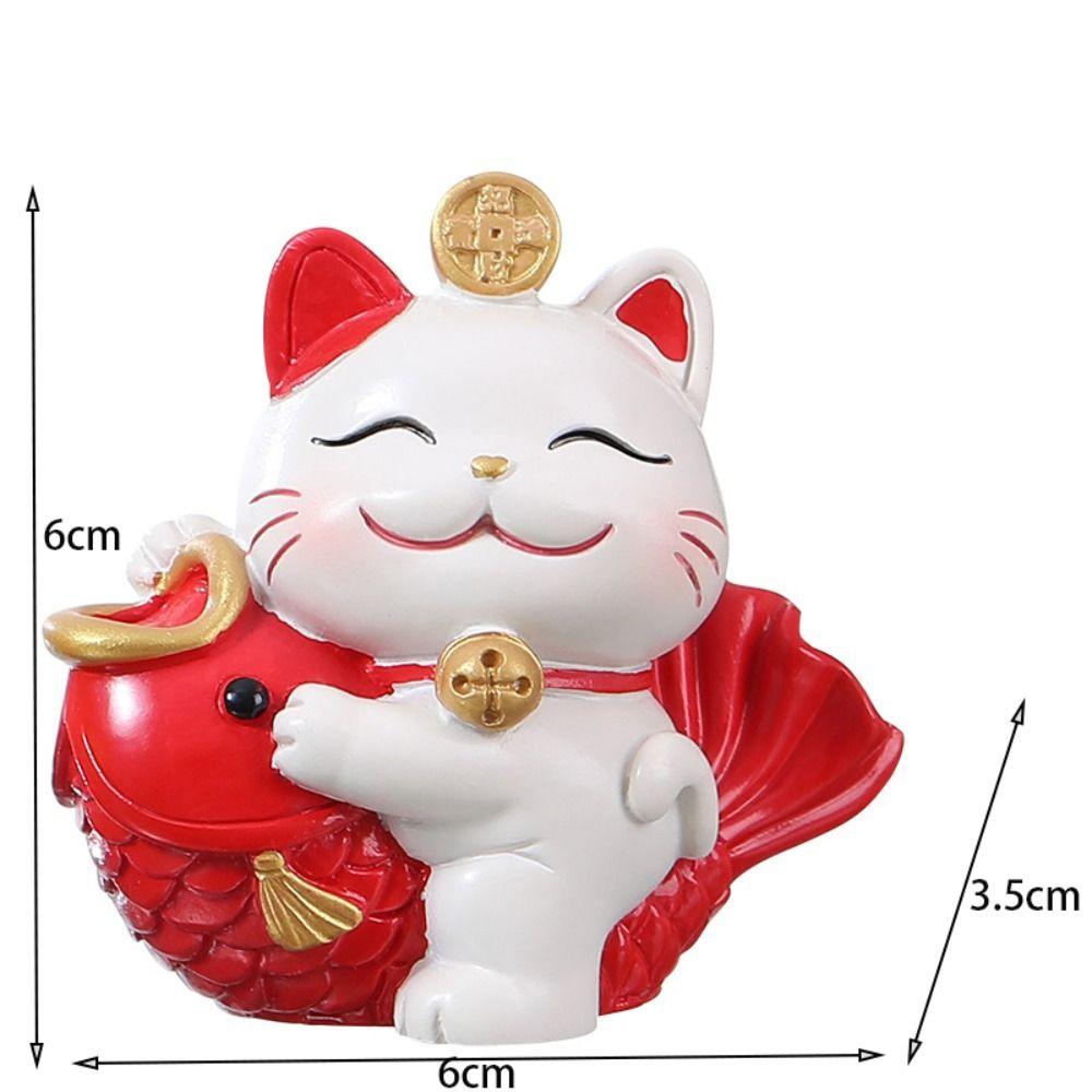 Japanese Lucky Cat Figurines Creative Car Ornaments Gifts Auto Interior Ornament  Office