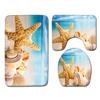 Shell Bathroom Floor Mat Toilet Three-Piece Set