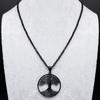 Tree of Life Stainless Steel Long Necklace for Men Black Color Necklaces & Pendants Jewelry cadenas para hombre N834S03