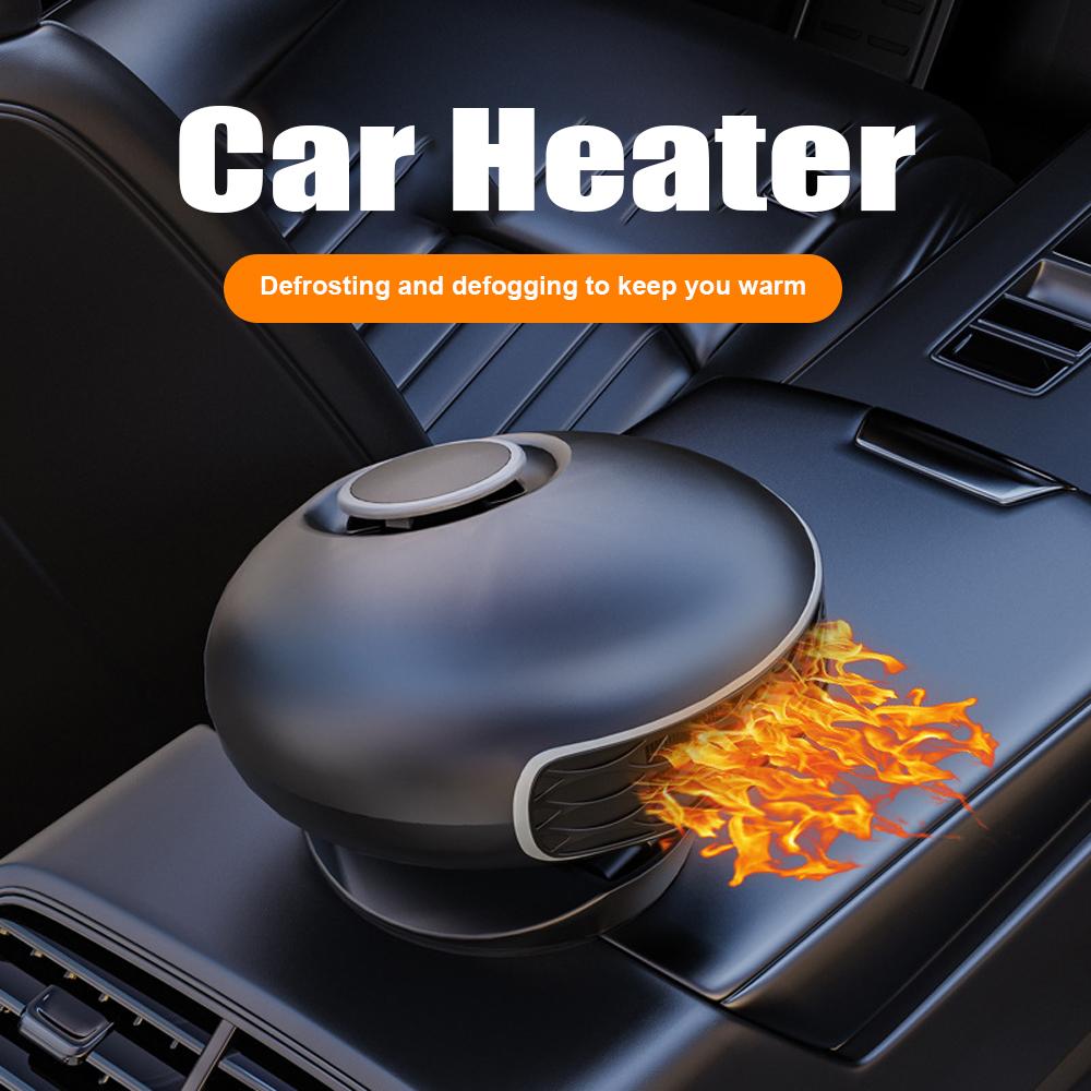 Portable Car Heater, 2 in 1 Defroster Heater for Car, 12V 24V Fast Heating or Cooling Fan with 360 Degree Rotary Base