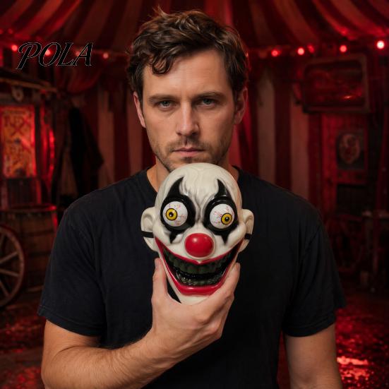 Resistant to Falling Halloween Mask Horror Full Face with Protruding Bloodshot Eyeballs, Scary Party Creepy Secret Room Script Prop for Adult Cosplay