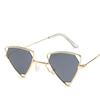Retro Alloy Triangle Punk Sunglasses Men Hollow Eyewear Candy Colors Gradient Gothic Sun Glasses For Women Openwork Metal Frame