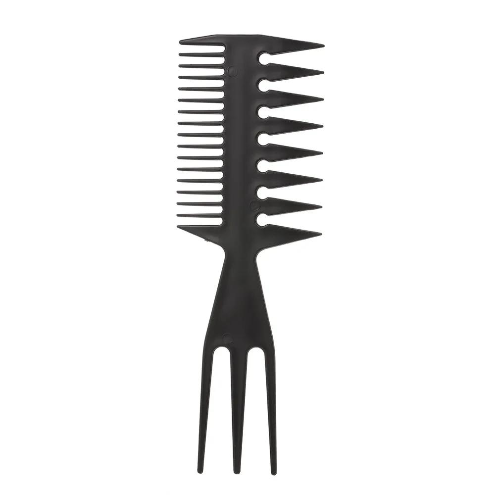 

Three in one plastic wide tooth exfoliating comb, anti-static men s hair styling tool,Special for real hair wigs
