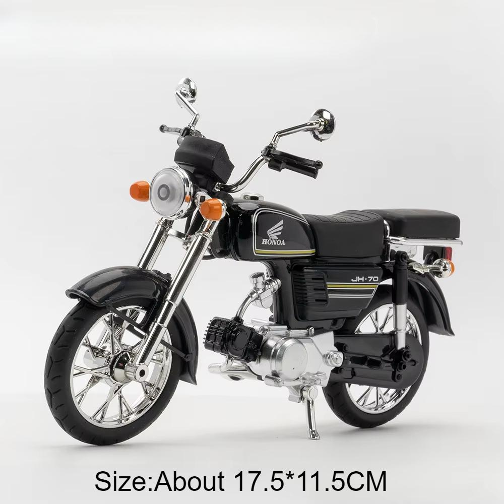 1:12 Honda Jh-70 Kx450 Alloy Motorcycle Diecast Model Car Toys Front Wheel Steering Rubber Tire Miniature Motorbike For Boy Gift