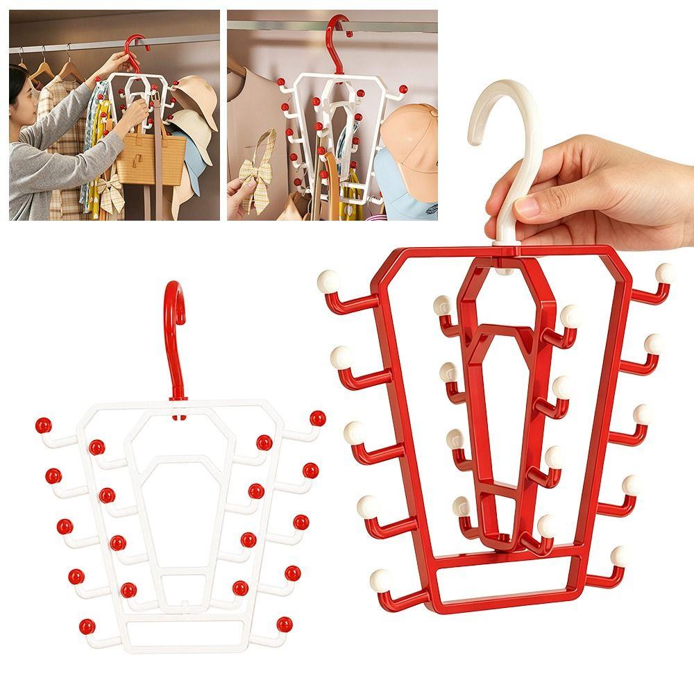 Rotatable Double Sided Hanger Wall Mounted Hat Rack New Multi Hook Organizer