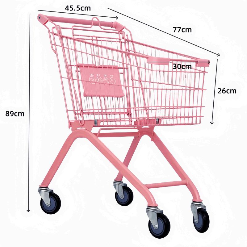 Jundingying High-End Pink Double-Layer Adult Shopping Cart