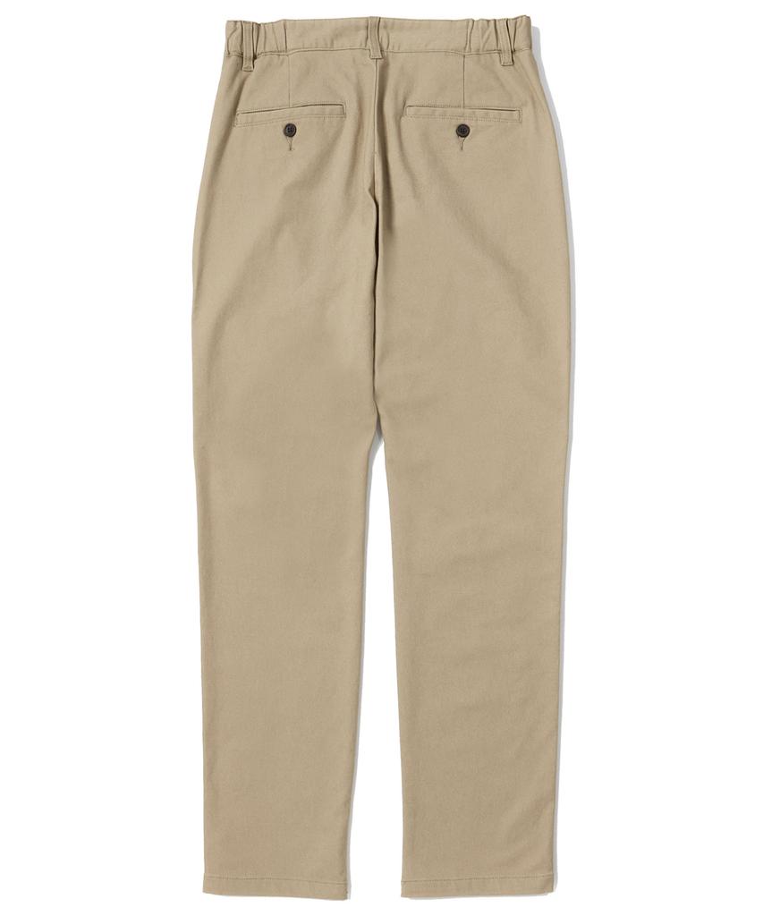 KULTE Men'S Fleece-Lined Elastic Waist Chino Pants Beige