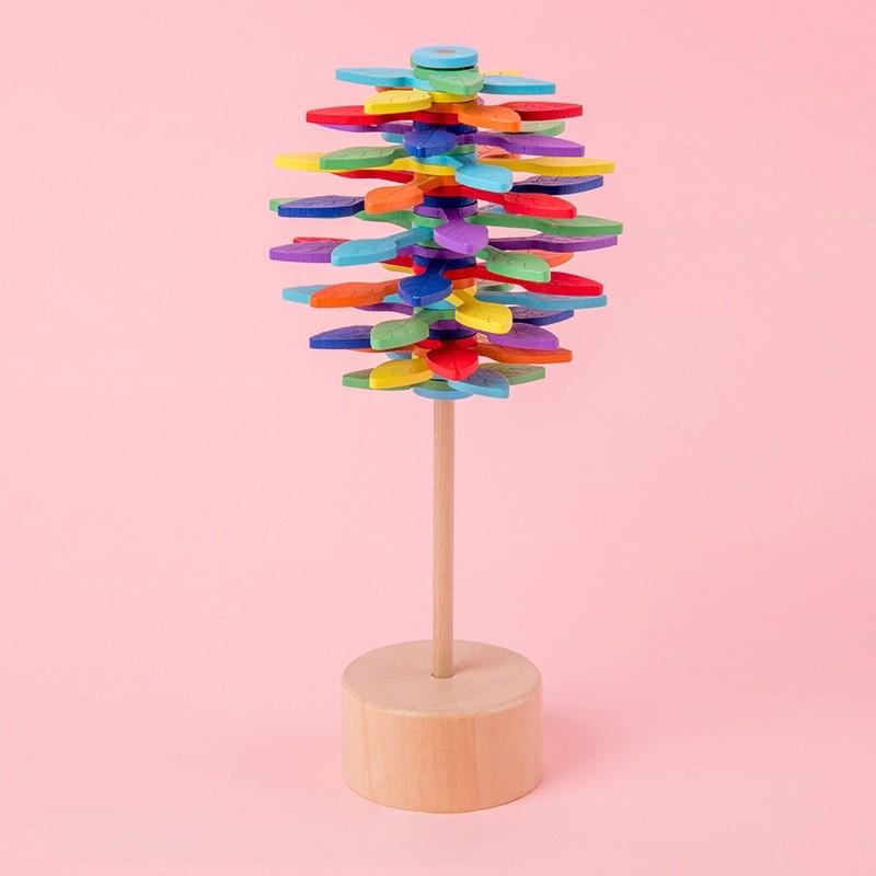 Wooden Rotary Lollipop Puzzle Toy For Office Stress Relief And Brain Teasers