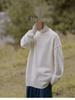 Men's Trendy High-Neck Warm Sweater - Versatile Knitwear for Autumn/Winter, Loose Fit for Couples