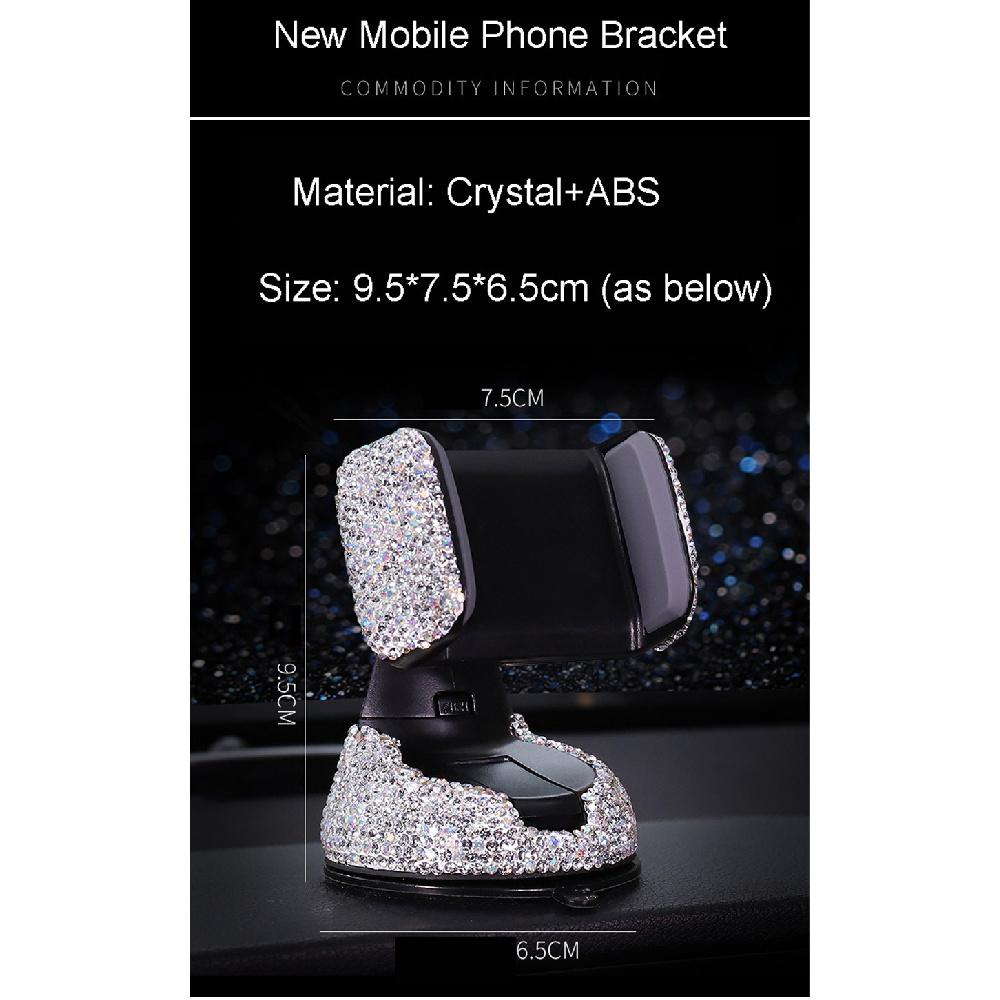 Bling Crystal Car Phone Mount with One More Air Vent Base Cell Phone Holder New