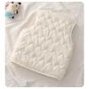 Children's Down Cotton Vest Boys' and Girls' Thick Autumn and Winter Warm Shoulder Medium and Young Children's Solid Color Vest Jacket
