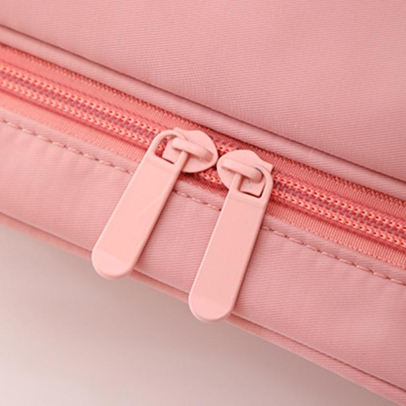 Large Travel Toiletry Cosmetic Bags Double Layer Portable Nylon Makeup Bags Storage Pouch for Women